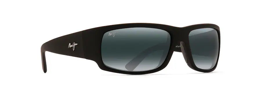 MAUI JIM WORLD CUP MATTE BLACK RUBBER WITH GREY LENSE SUNGLASSES