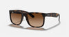 RAYBAN JUSTIN MATTE HAVANA WITH BROWN GRADIENT POLARIZED SUNGLASSES