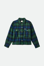 Load image into Gallery viewer, Bowery Women&#39;s L/S Flannel - Pine Needle/Deep Sea
