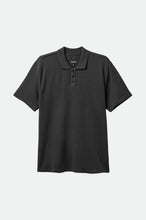 Load image into Gallery viewer, Waffle S/S Polo - Washed Black
