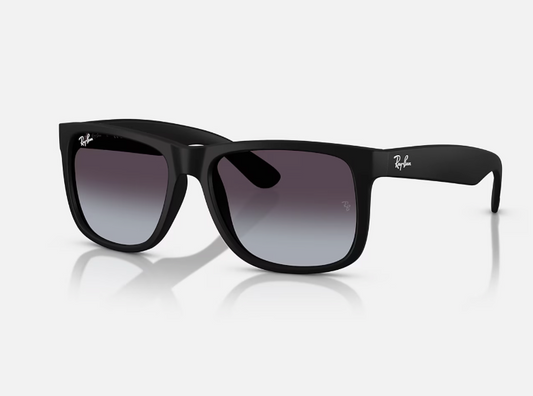 RAYBAN JUSTIN MATTE GREY WITH GREY GRADIENT POLARIZED SUNGLASSES