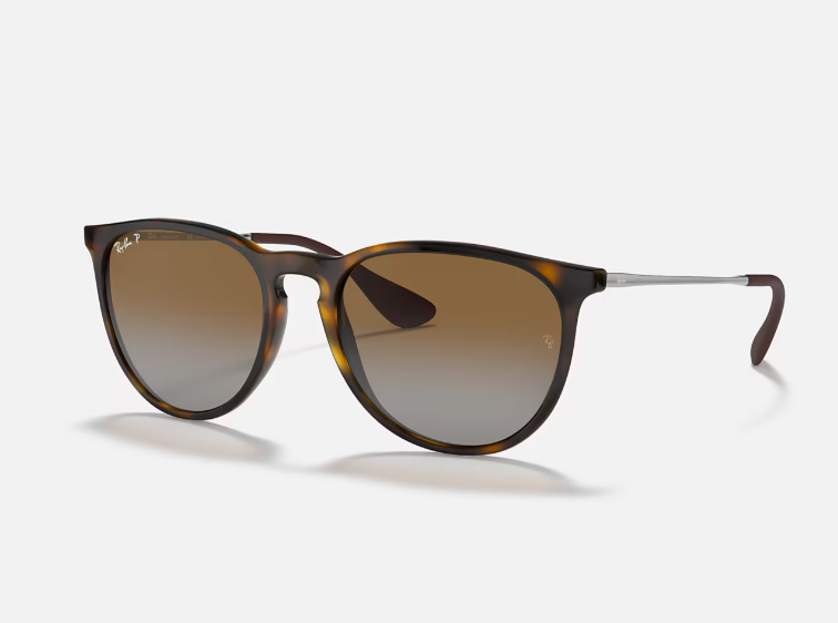RAYBAN ERIKA 54 MATTE RUBBER HAVANA SUNGLASSES non-polarized