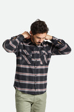 Load image into Gallery viewer, Bowery Stretch Water Resistant L/S Flannel - Black/Charcoal/Barn Red
