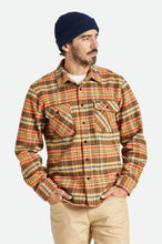 Load image into Gallery viewer, Bowery Heavyweight L/S Flannel - Desert Palm/Antelope/Burnt Red

