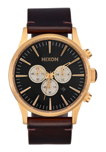 Load image into Gallery viewer, Sentry Chrono Leather - Matte Black / Gold / Black
