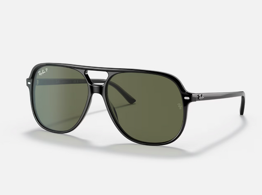 RAYBAN BILL MATTE BLACK WITH GREY POLARIZED SUNGLASSES