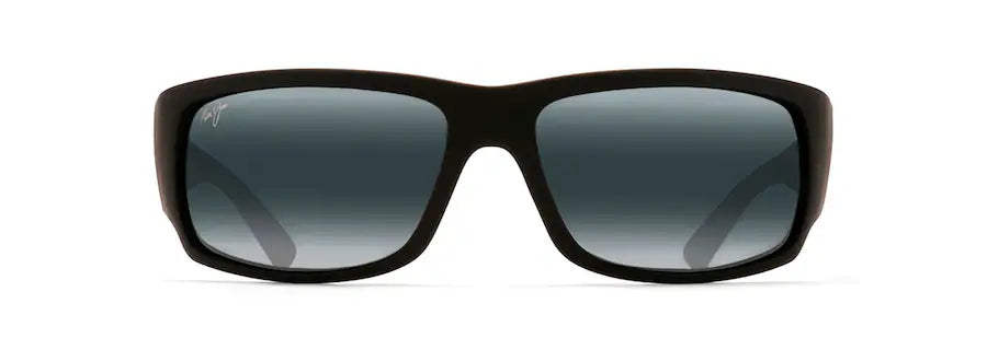 MAUI JIM WORLD CUP MATTE BLACK RUBBER WITH GREY LENSE SUNGLASSES