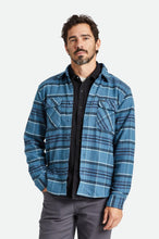 Load image into Gallery viewer, Bowery Stretch Water Resistant Flannel - Ocean Blue/Washed Navy/Mineral Grey
