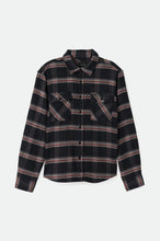 Load image into Gallery viewer, Bowery Stretch Water Resistant L/S Flannel - Black/Charcoal/Barn Red
