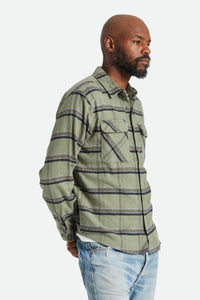 Bowery Stretch Water Resistant L/S Flannel - Olive Surplus/Black/White