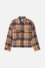 Load image into Gallery viewer, Bowery Women&#39;s L/S Flannel - Sesame/Flint Blue
