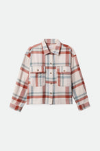 Load image into Gallery viewer, Bowery Women&#39;s Flannel - White Smoke/Terracotta

