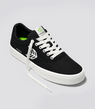 Load image into Gallery viewer, NAIOCA Canvas Black Canvas Off-White Logo Sneaker Women
