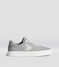 Load image into Gallery viewer, NAIOCA Canvas Light Grey Canvas Off-White Logo Sneaker Women
