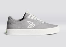 Load image into Gallery viewer, NAIOCA Canvas Light Grey Canvas Off-White Logo Sneaker Men
