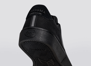 NAIOCA PRO All Black Suede and Canvas Ash Grey Logo Sneaker Men